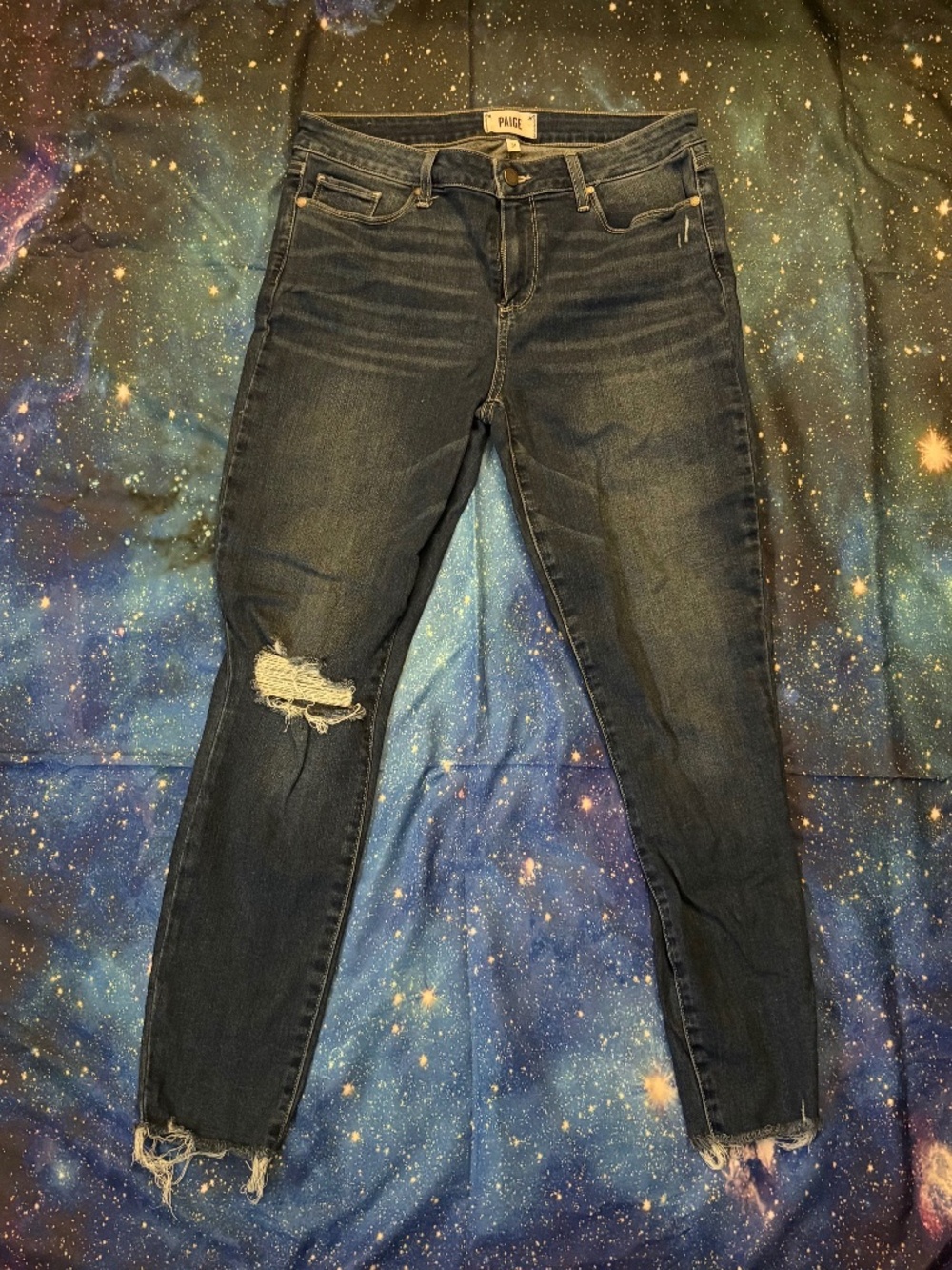 PAIGE Verdugo Ankle Queenie Destructed Jeans size 31